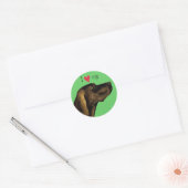 I Love my Plott Hound Runder Aufkleber (Umschlag)