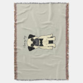 I Love My Pug Decke (Vorderseite Vertikal)