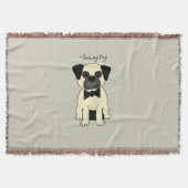 I Love My Pug Decke (Vorderseite)