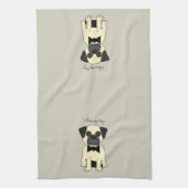 I Love My Pug Geschirrtuch (Vertikal)