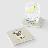 I Love My Pug Steinuntersetzer (Seitenansicht)