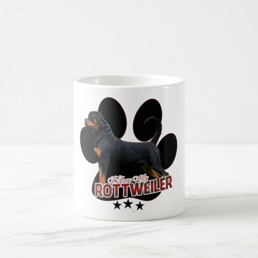 I Love My Rottweiler Mug Kaffeetasse (Mittel)