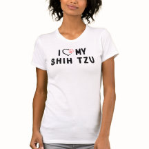 I Love My Shih Tzu Pink Paw Heart Dog 