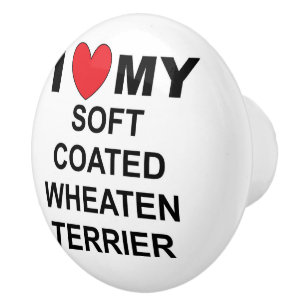 i love my soft coated wheaten terrier keramikknauf
