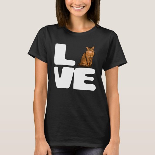 I Love My Somali Cat T-Shirt (Vorderseite)