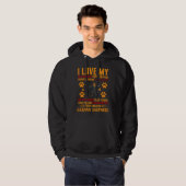 I Love My Stalker Black German Shepherd  Dog Owner Hoodie (Vorne ganz)