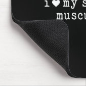 I Love My Super Hot Muscular Boyfriend Funny Girlf Mousepad (Ecke)
