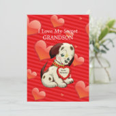 I love my sweet Grandson...Valentine wishes (Stehend Vorderseite)