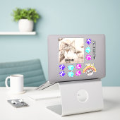 I love my sweet little cat photo aufkleber (Laptop auf Schreibtisch)