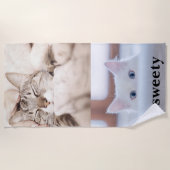 I love my sweet little cat photo strandtuch (Vorderseite)