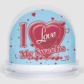 I Love My Sweetie red - hearts Schneekugeln (Vorderseite)