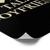 I Love My Tall Boyfriend Funny Girlfriend On Back  Poster (Ecke)