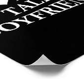 I Love My Tall Boyfriend Funny Girlfriend On Back  Poster (Ecke)