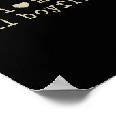 I Love My Tall Boyfriend Funny Girlfriend  Poster (Ecke)