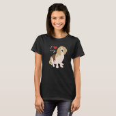 I Love My Tan Black & White Basset Hound Dog T-Shirt (Vorne ganz)