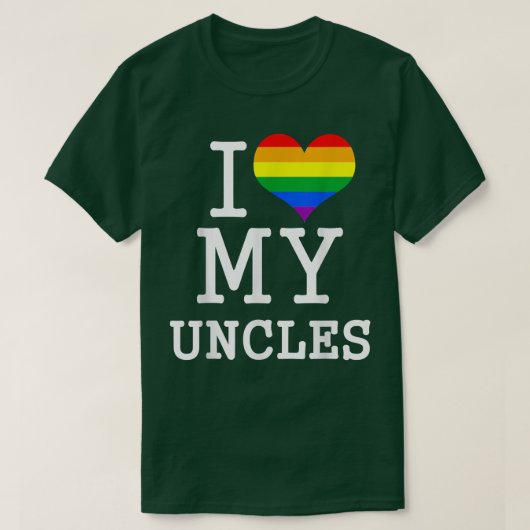 I Love My Uncles Pride Guncle Family Matching Gay  T-Shirt (Design vorne)