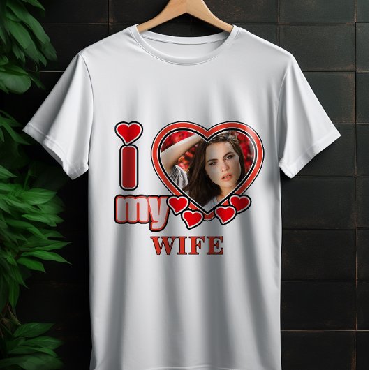 I Love My Wife Personalized Valentines Day Heart T-Shirt