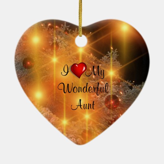 I Love My Wonderful Aunt Keramik Ornament (Hinten)