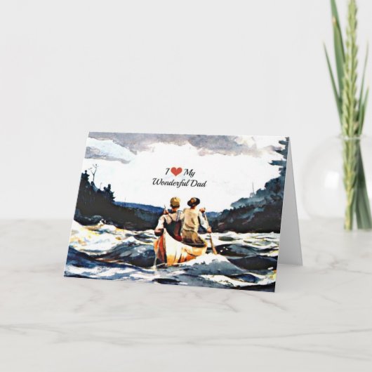 I Love My Wonderful Dad Karte (Vorderseite)