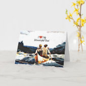 I Love My Wonderful Dad Karte (Gelbe Blume)