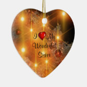 I Love My Wonderful Sister Keramik Ornament (Rechts)