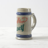 I Love Myself - Self-Care Button Bierglas (VorderseiteRechts)