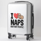 I Love Naps Cute Sloth Heart Aufkleber (Koffer)