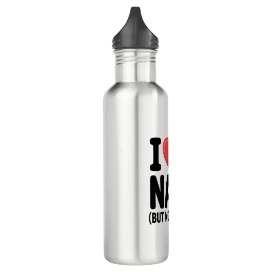 I Love Naps Cute Sloth Heart Edelstahlflasche (Links)