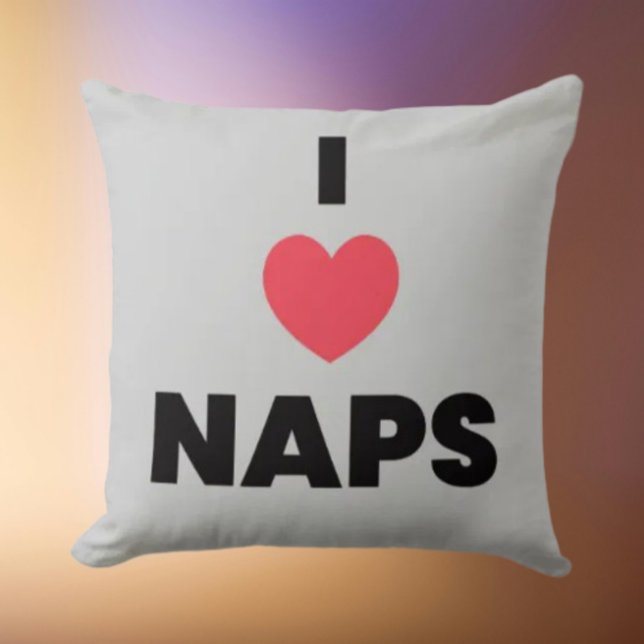 I Love Naps Throw Pillow – Cozy Nap Lover Kissen (Von Creator hochgeladen)