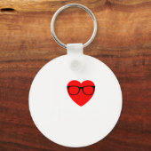 I Love Nerds Gles Funny Heart Valentines Gift Men Schlüsselanhänger (Vorderseite)