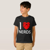 I Love Nerds Gles Funny Heart Valentines Gift Men T-Shirt (Vorne ganz)