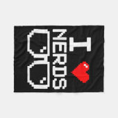 I Love Nerds I Heart Nerds For Science Book Knowle Fleecedecke (Vorderseite (Horizontal))