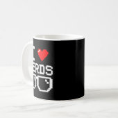 I Love Nerds I Heart Nerds For Science Book Knowle Kaffeetasse (Vorderseite Links)