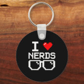 I Love Nerds I Heart Nerds For Science Book Knowle Schlüsselanhänger (Vorderseite)