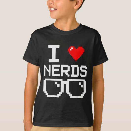 I Love Nerds I Heart Nerds For Science Book Knowle T-Shirt (Vorderseite)