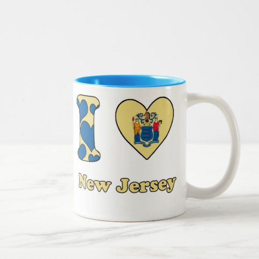 I love New Jersey Zweifarbige Tasse (Rechts)