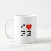 I Love New York - Braille Version Kaffeetasse (Links)