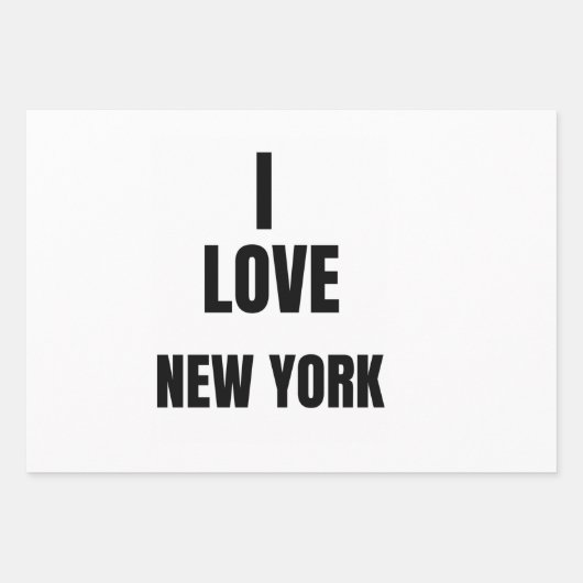 I LOVE NEW YORK GESCHENKPAPIER SET (Vorderseite)