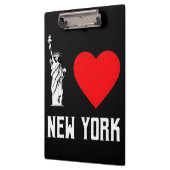 I Love New York Heart T‑Shirt Design Klemmbrett (Links)