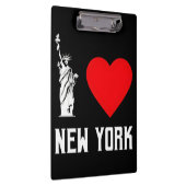 I Love New York Heart T‑Shirt Design Klemmbrett (Rechts)