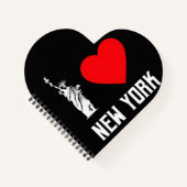 I Love New York Heart T‑Shirt Design Notizblock (Vorderseite)