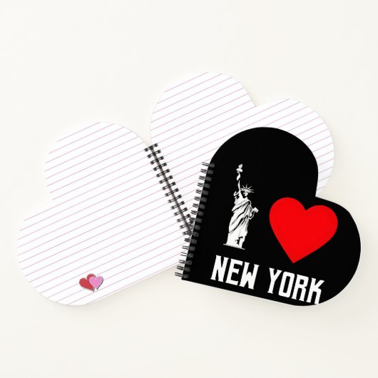 I Love New York Heart T‑Shirt Design Notizblock (Innenseite)