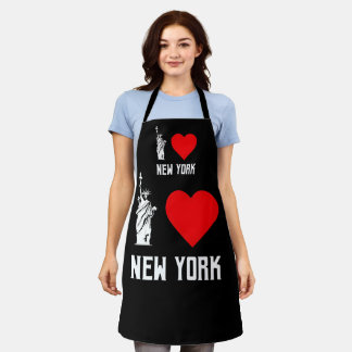 I Love New York Heart T‑Shirt Design Schürze