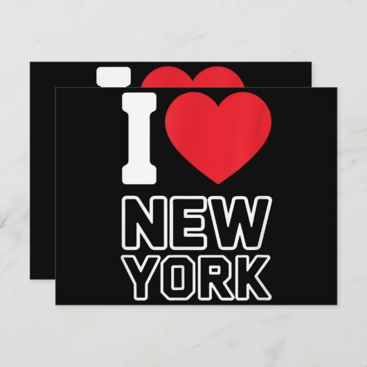 I Love New York - New York City Nyc Dankeskarte (Vorne/Hinten)