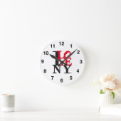 I Love New York NY O'clock L. Edition Runde Wanduhr (Zuhause)