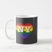 I Love New York Rainbow Heart Kaffeetasse (Links)