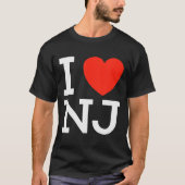 I Love Nj - Heart T Shirt For New Jersey Lovers (Vorderseite)