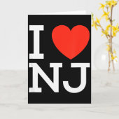 I Love Nj - Heart T Shirt For New Jersey Lovers Karte (Gelbe Blume)