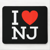 I Love Nj - Heart T Shirt For New Jersey Lovers Mousepad (Vorne)