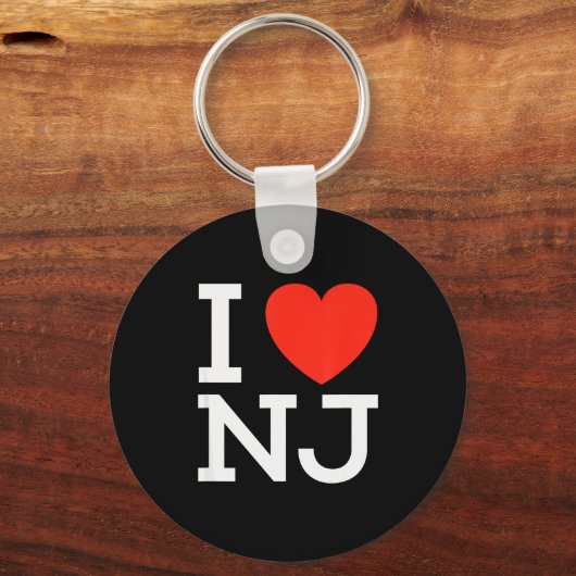 I Love Nj - Heart T Shirt For New Jersey Lovers Schlüsselanhänger (Vorderseite)
